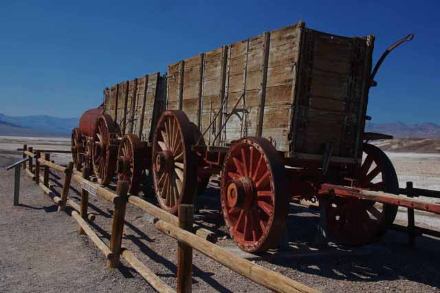 20-mule teams pulled these wagons of borax from the mines